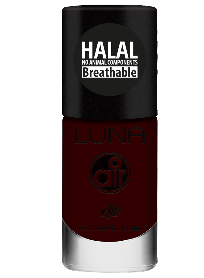 طلاء أظافر لونا إير حلال 10 مل يمنح لونًا ثابتًا ولمعانًا أنيقًا، Luna Air Halal Nail Polish 10ml delivers lasting color with elegant shine.