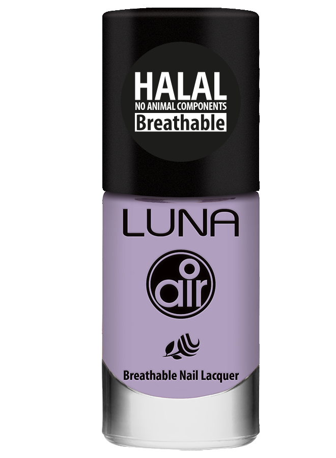 طلاء أظافر لونا إير حلال 10 مل يمنح لونًا ثابتًا ولمعانًا أنيقًا، Luna Air Halal Nail Polish 10ml delivers lasting color with elegant shine.