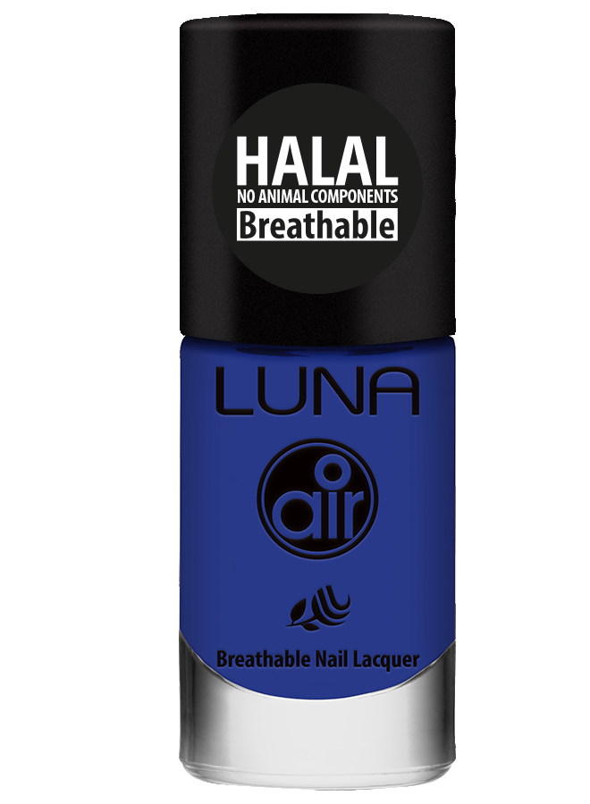 طلاء أظافر لونا إير حلال 10 مل يمنح لونًا ثابتًا ولمعانًا أنيقًا، Luna Air Halal Nail Polish 10ml delivers lasting color with elegant shine.