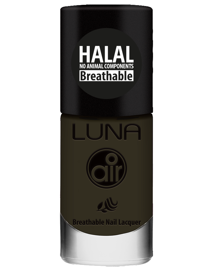 طلاء أظافر لونا إير حلال 10 مل يمنح لونًا ثابتًا ولمعانًا أنيقًا، Luna Air Halal Nail Polish 10ml delivers lasting color with elegant shine.