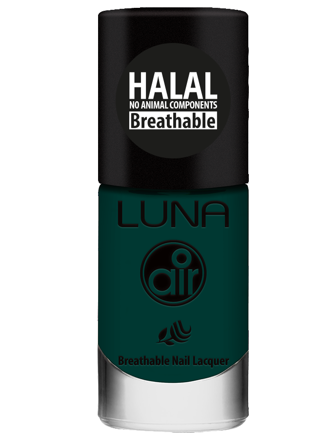 طلاء أظافر لونا إير حلال 10 مل يمنح لونًا ثابتًا ولمعانًا أنيقًا، Luna Air Halal Nail Polish 10ml delivers lasting color with elegant shine.
