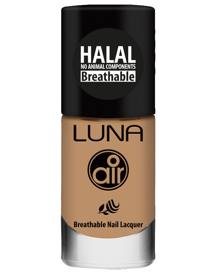 طلاء أظافر لونا إير حلال 10 مل يمنح لونًا ثابتًا ولمعانًا أنيقًا، Luna Air Halal Nail Polish 10ml delivers lasting color with elegant shine.