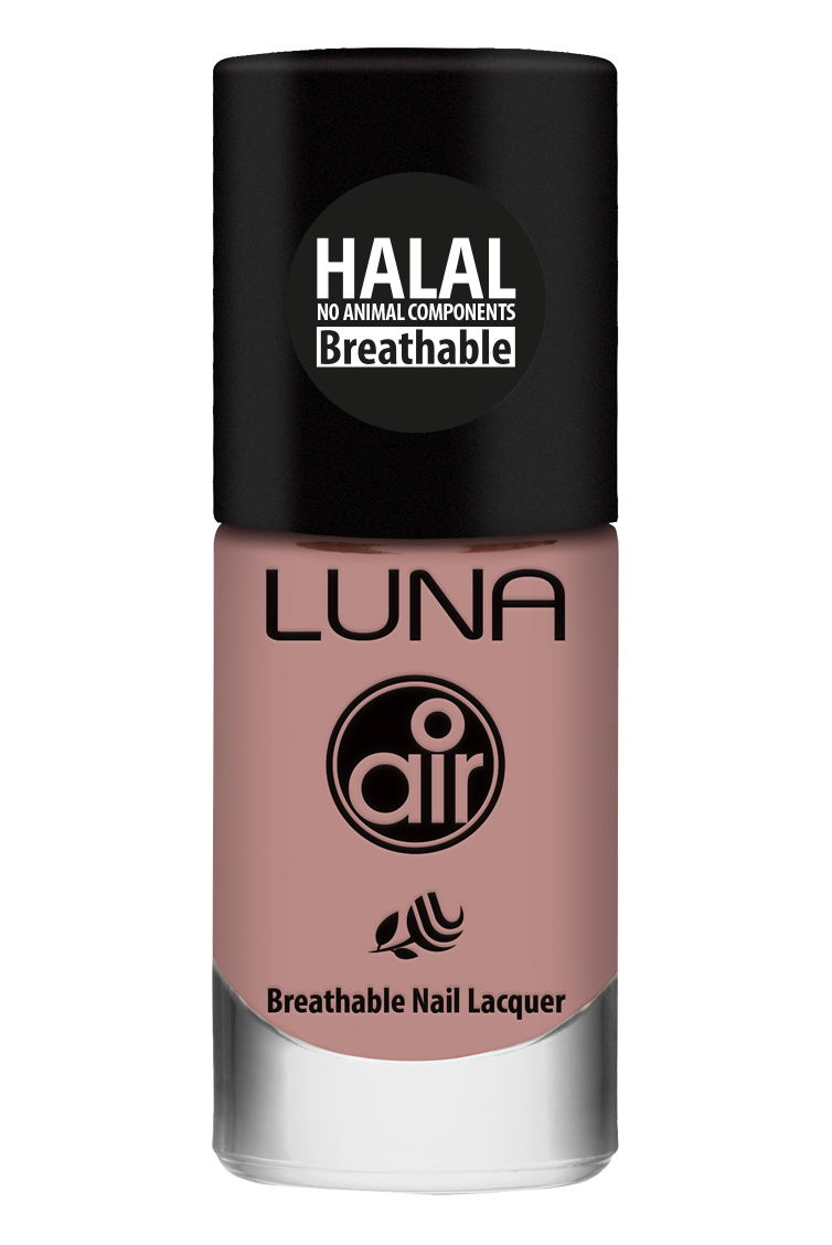 طلاء أظافر لونا إير حلال 10 مل يمنح لونًا ثابتًا ولمعانًا أنيقًا، Luna Air Halal Nail Polish 10ml delivers lasting color with elegant shine.