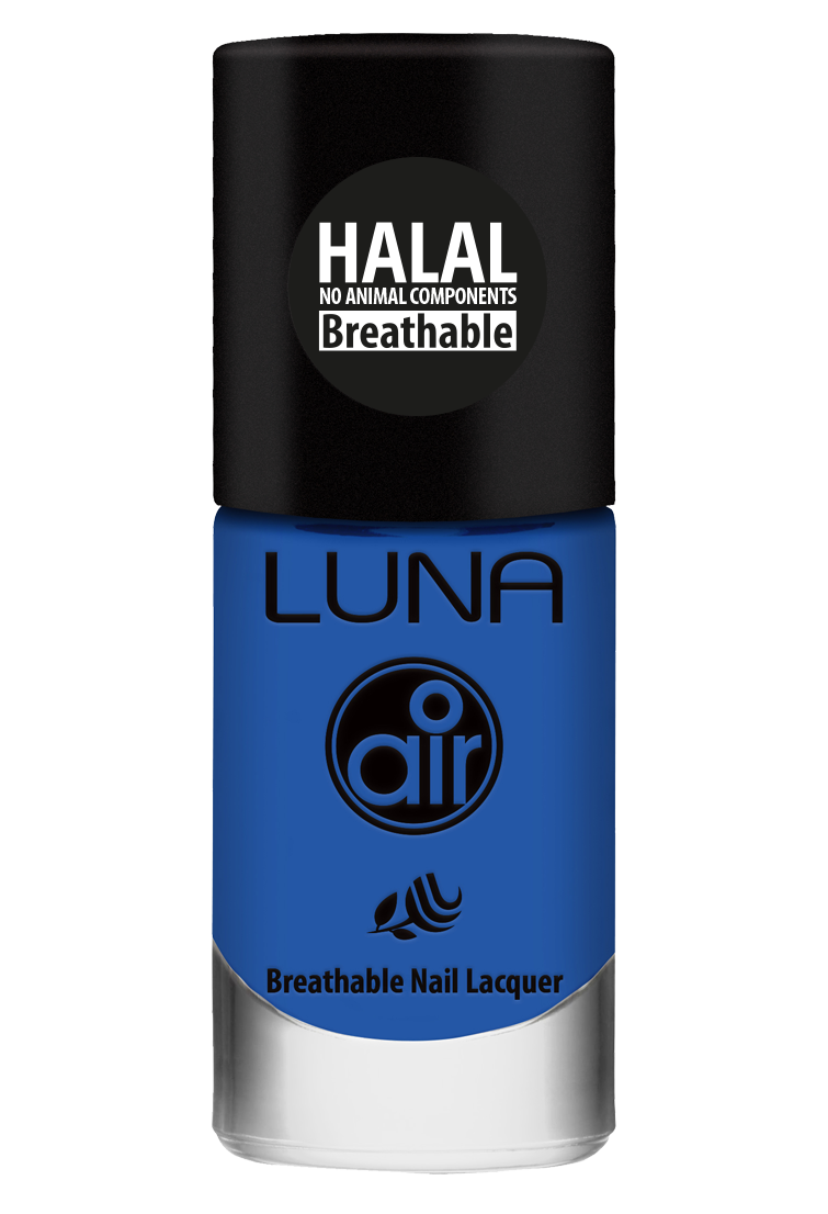طلاء أظافر لونا إير حلال 10 مل يمنح لونًا ثابتًا ولمعانًا أنيقًا، Luna Air Halal Nail Polish 10ml delivers lasting color with elegant shine.