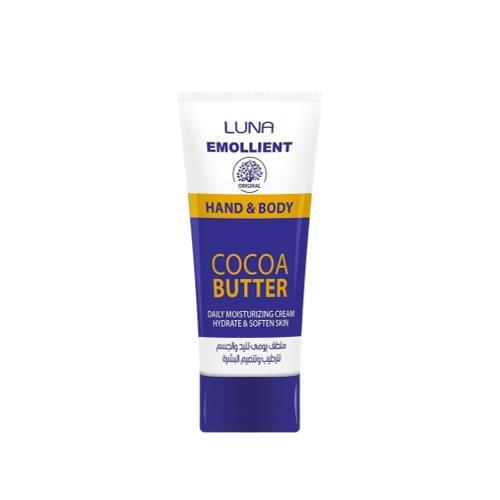 كريم لونا بزبدة الكاكاو يمنح ترطيبًا عميقًا وملمسًا ناعمًا يدوم طوال اليوم. Luna Emollient Cocoa Butter Cream deeply hydrates and softens for lasting smoothness