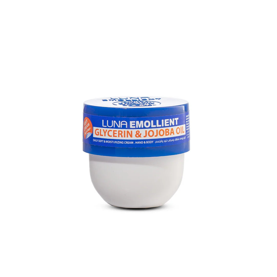 كريم لونا المرطب بالجلسرين وزيت الجوجوبا يمنح بشرتك ترطيبًا ناعمًا وطبيعيًGlycerin and Jojoba Oil deeply nourishes and keeps your skin soft and hydrated all day