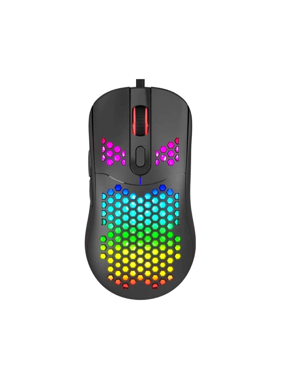 MARVO G925 Honeycomb Gaming Mouse 12,000 DPI Optical with 11 Different Lighting Schemes - Black