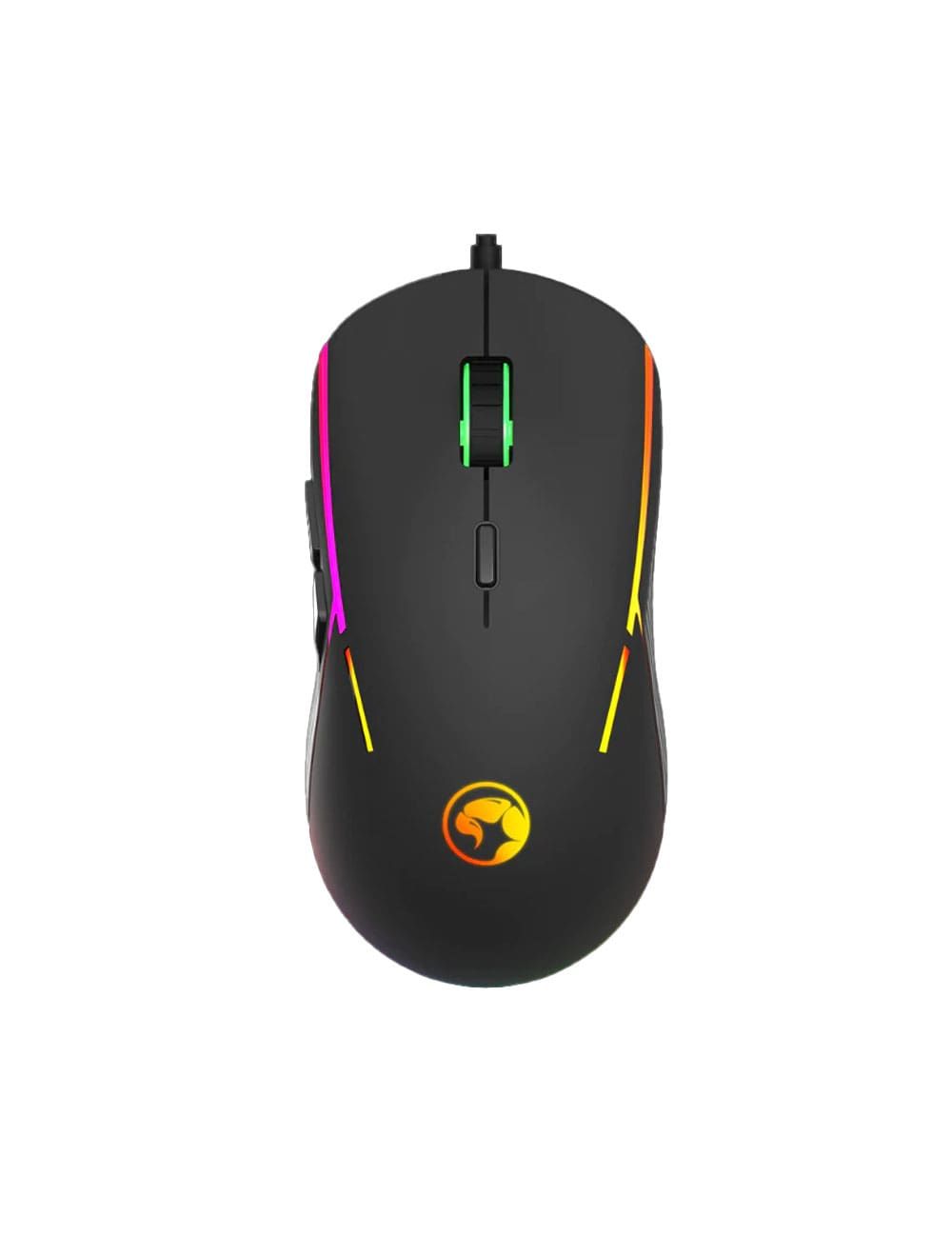 MARVO G924 Gaming Mouse 10000 DPI Optical Ambidextrous Ergonomic Design with 6 Lighting Systems - Black