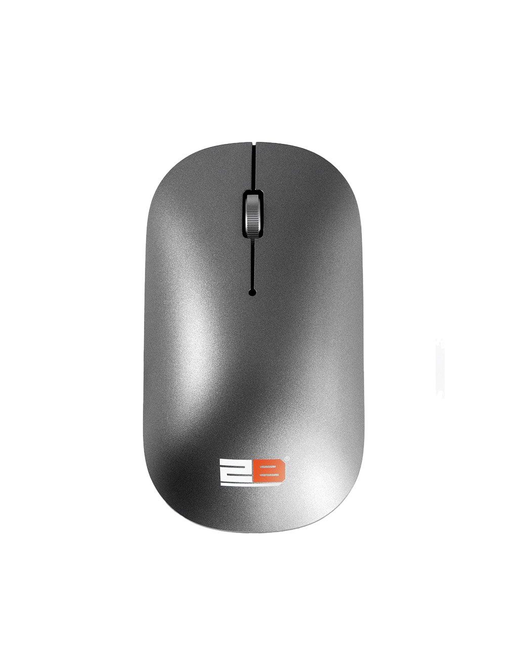 2B 2.4GHz Slim Wireless Optical Mouse with Blue Light, Silent Click 600/1200/2400/4000 DPI - Silver color