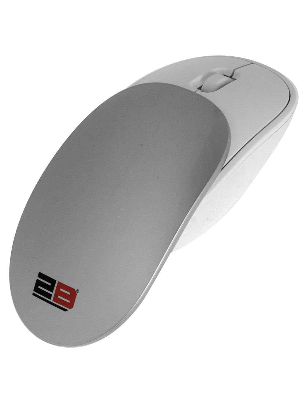 2B Wireless 2.4G Mouse With Movable Cover White*Silver