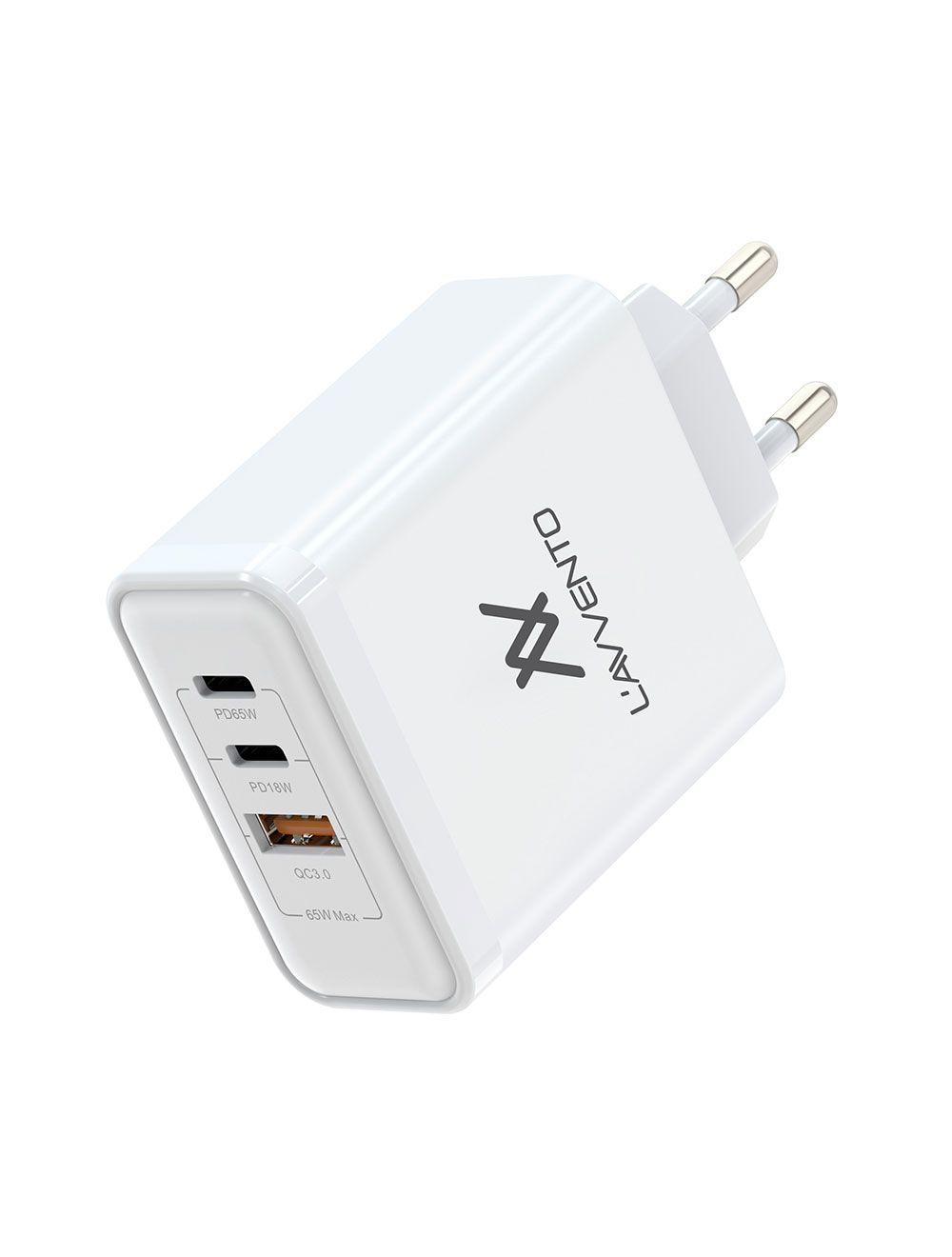 L'AVVENTO (MP367) Fast Charger 65W Dual PD / QC3 - White