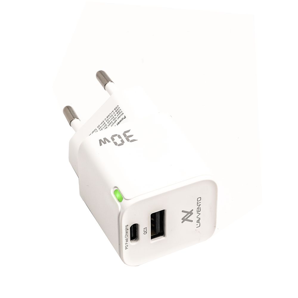 L'AVVENTO MP377 Charger White ليفينتو شاحن حائط ابيض 