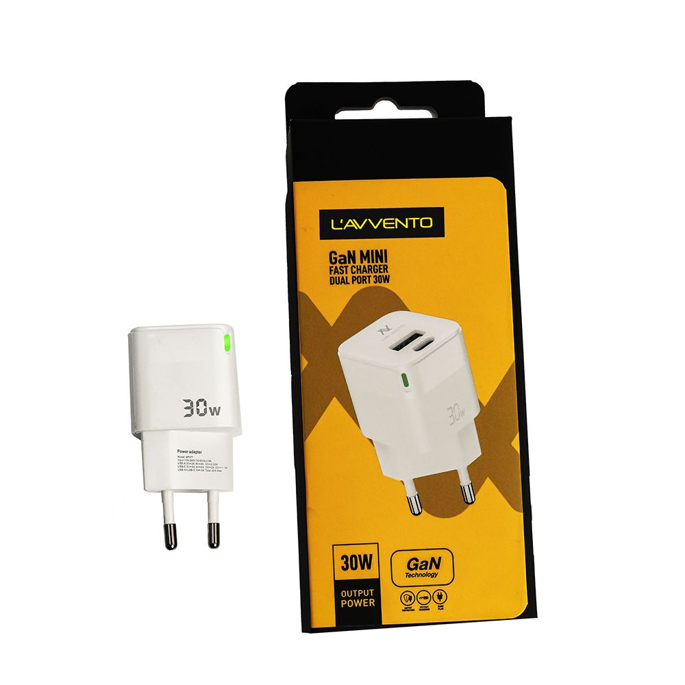 L'AVVENTO MP377 Charger White ليفينتو شاحن حائط ابيض 