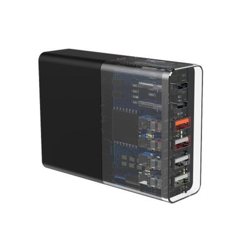 ديفيا شاحن متعدد المنافذ Extreme Speed Series EU قوة 80 وات - أسود