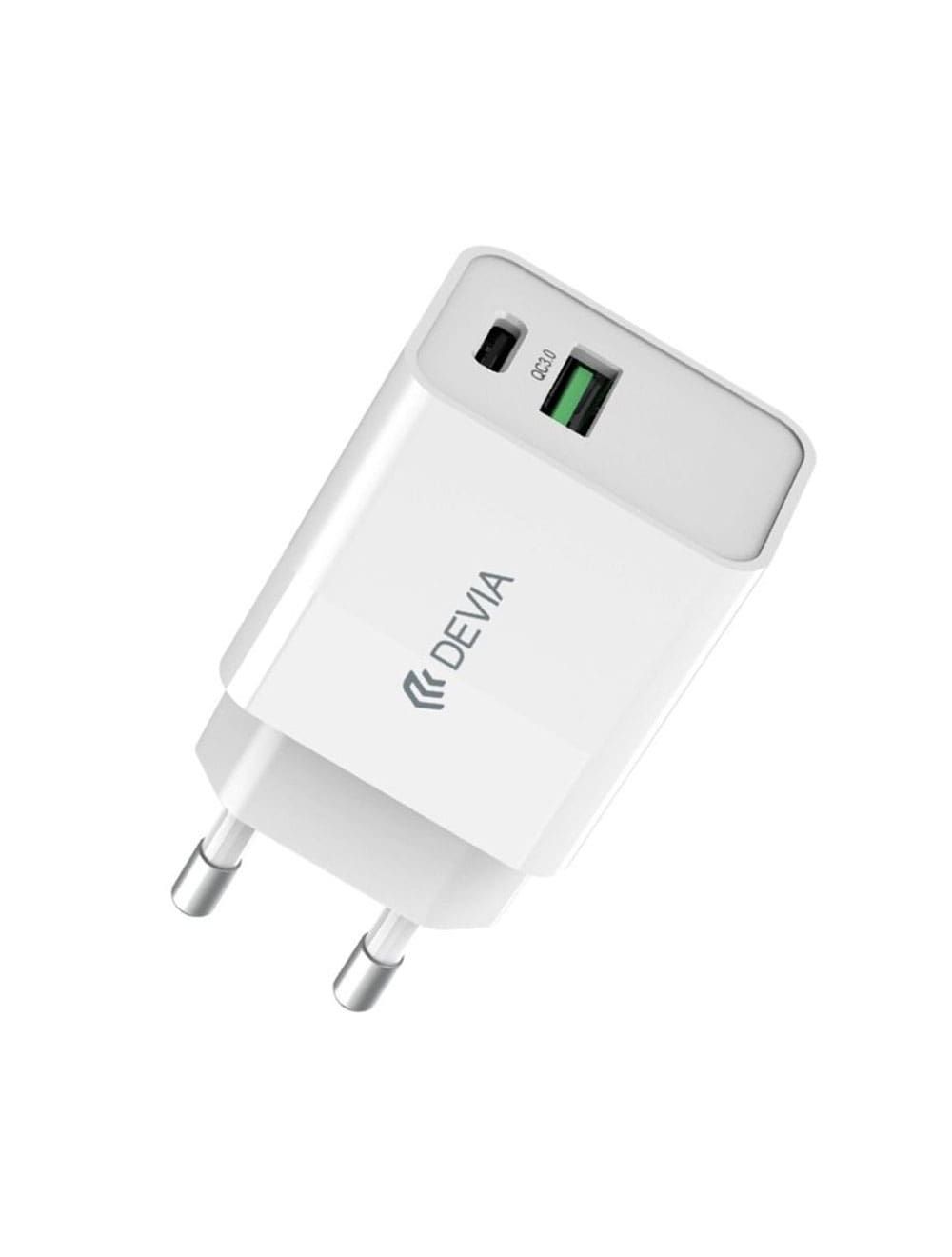 Devia Smart  MP777 Series PD&QC Quick Charger EU 30W Apple PD20W Huawei & Samsung Super Quick Charge - White