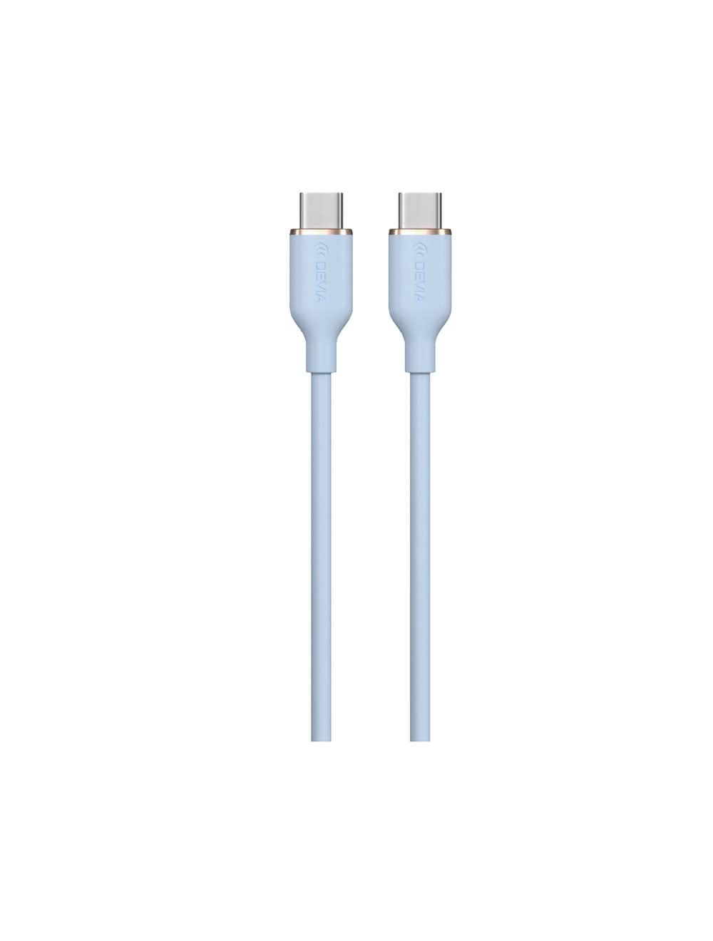 DEVIA MP813 Jelly Silicon Cable USB-C to USB-C 60W 1.2M - Blue