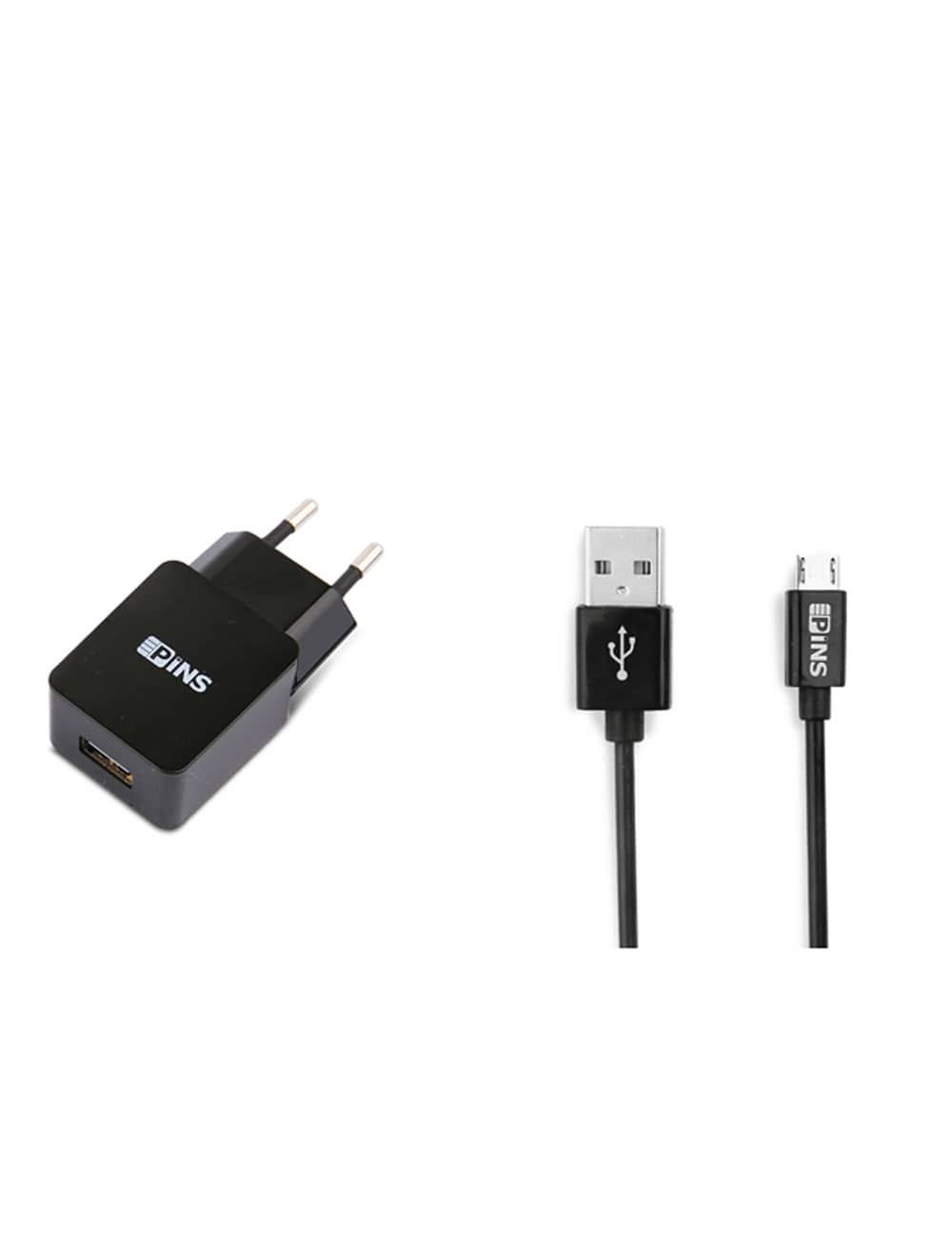 Pins MP970 Home charger Micro USB 1 A 1USB - Black