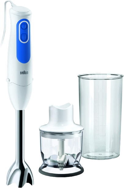 Braun Mini Pimmer MultiQuick 3 Hand Blender, 350 ml, 700 Watt, White - MQ3020WH Pesto