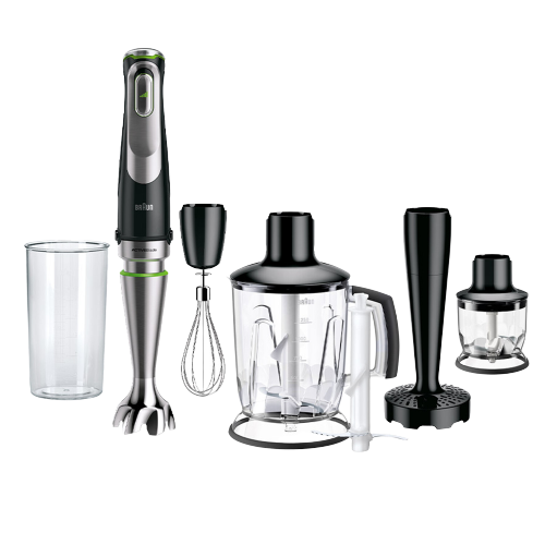 Braun MultiQuick 9 Hand Blender with Attachments, 1200 Watt, Black - MQ9147X