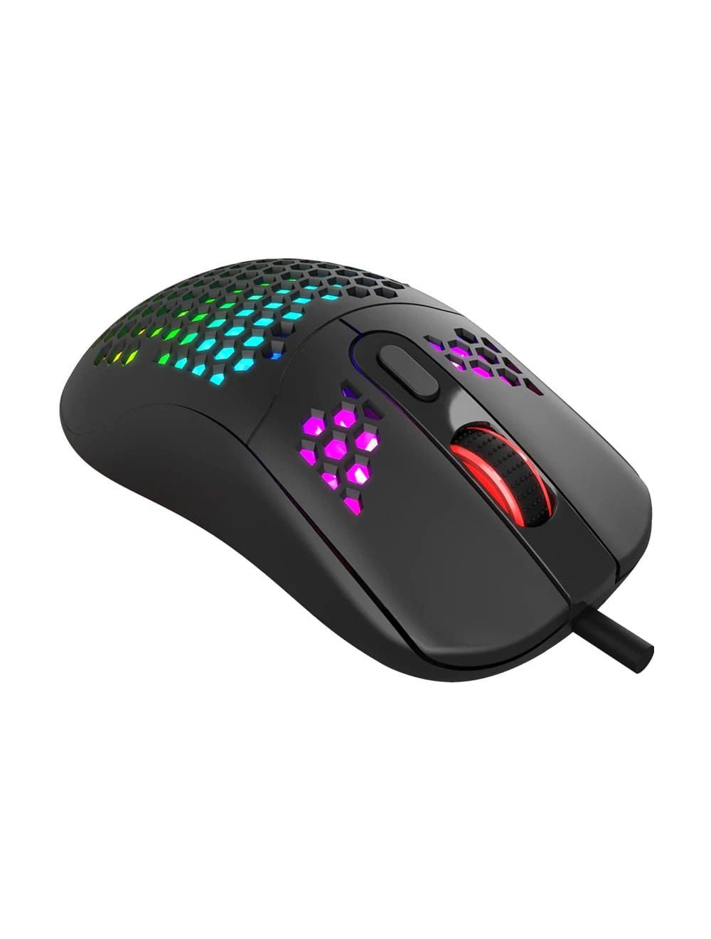 استمتع بأداء احترافي مع ماوس مارفو G925 بتصميم خلية النحل ودقة 12000 DPI، Marvo gaming mouse with RGB 11 modes and 1-year warranty from Cairo Drop.