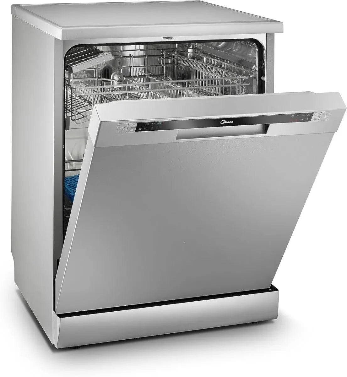 احصل على غسالة أطباق ميديا 13 فرد و6 برامج فضية بتصميم عصريelegant silver finish, fast delivery & warranty from Cairo Drop. Best dishwasher price in Egypt.