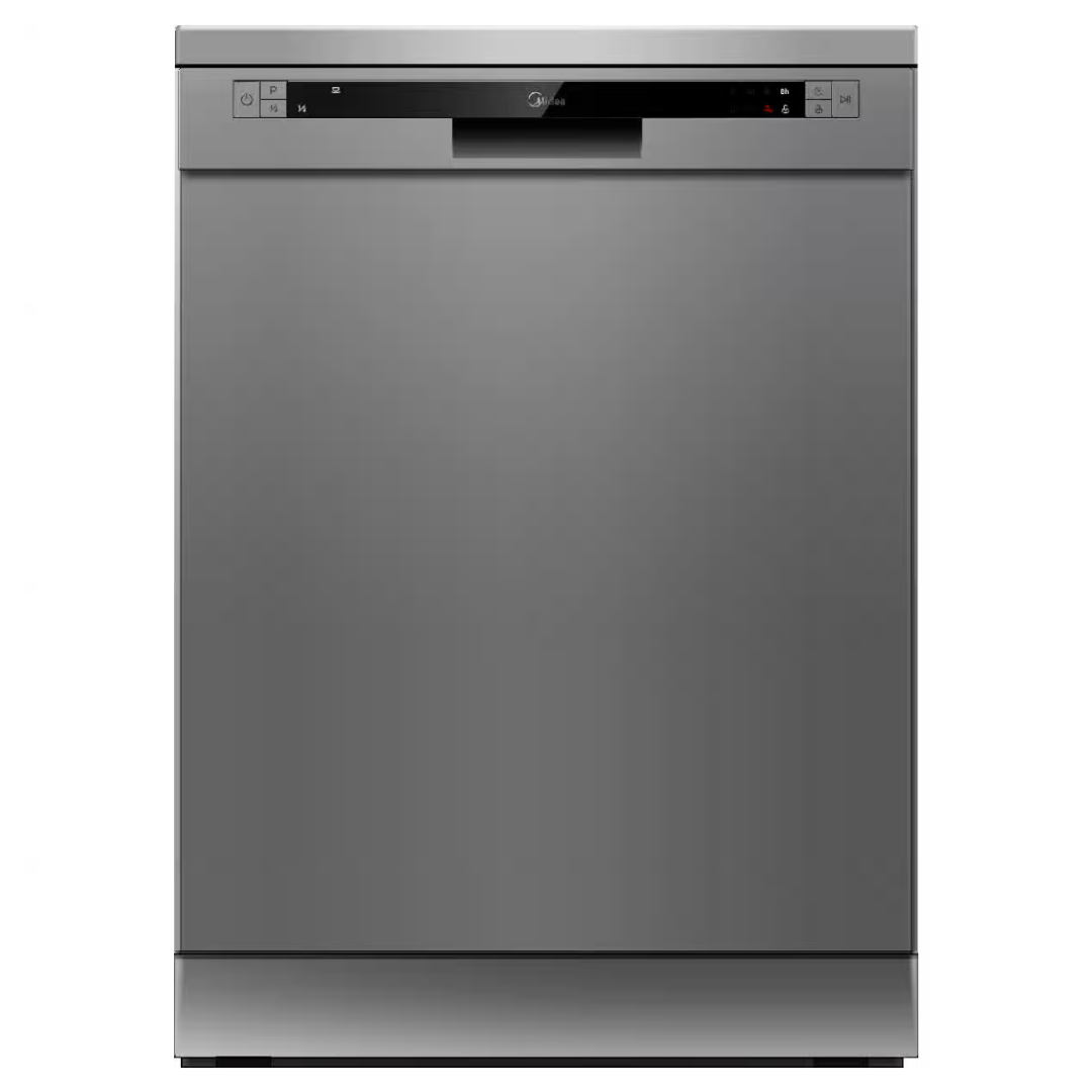 احصل على غسالة أطباق ميديا 13 فرد و6 برامج فضية بتصميم عصريelegant silver finish, fast delivery & warranty from Cairo Drop. Best dishwasher price in Egypt.