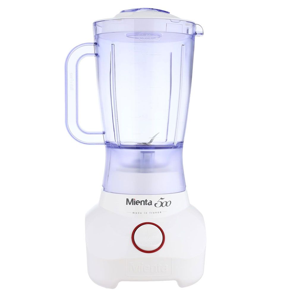 خلاط ميانتا 500 وات سعة 1.5 لتر أبيض مع ضمان، Mianta Blender 500W 1.5L White Model BL1251A.