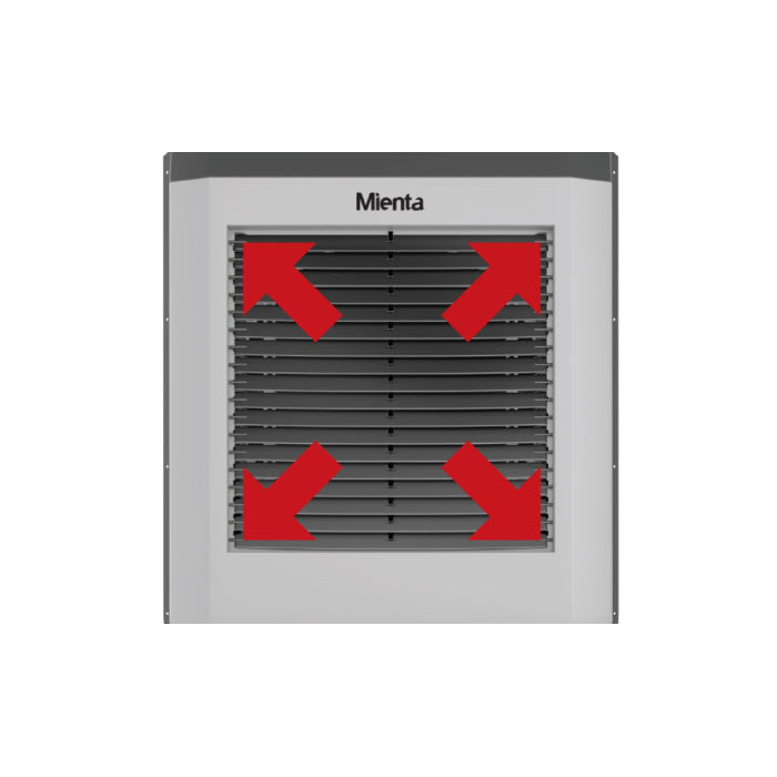 استمتع بتبريد فعال مع  3 سرعات، تصميم سهل النقل، تبريد وتنقية هواء، ضمان سنتين وتوصيل من Cairo Drop.Mienta Air Cooler 75L, 3 speeds fast delivery by Cairo Drop.