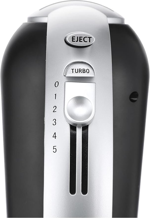 مضرب بيض ميانتا HM13429A بقدرة 300 واط لتجربة خلط احترافية بخمس سرعات وتصميم أنيق خفيف | Mienta Hand Mixer 300W Black HM13429A