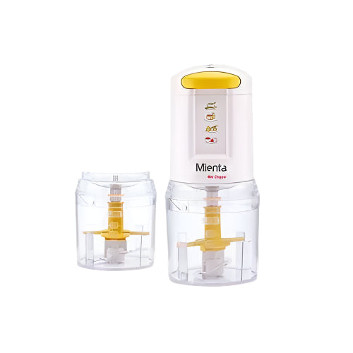 كبة ميني ميانتا CH172 بقوة 400 وات وسعة 0.5 لتر مع وعاءين وسرعتين وضمان وتوصيل سريع | Mienta Mini Chopper CH172 400W, 2 bowls, fast chopping, warranty & delivery