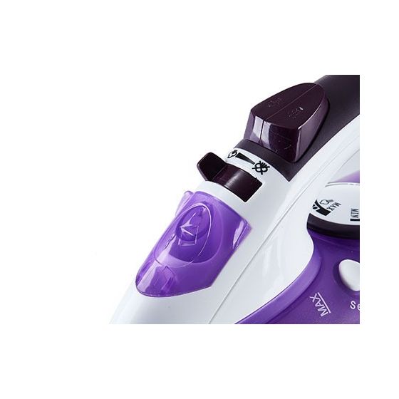  احصل على مكواة بخار ميانتا 2200 واط بنفسجي SI18609B بقاعدة سيراميك وبخار 90 جم/دقيقة مع ضمان وتوصيل سريع – Mienta Steam Iron 2200W Purple.