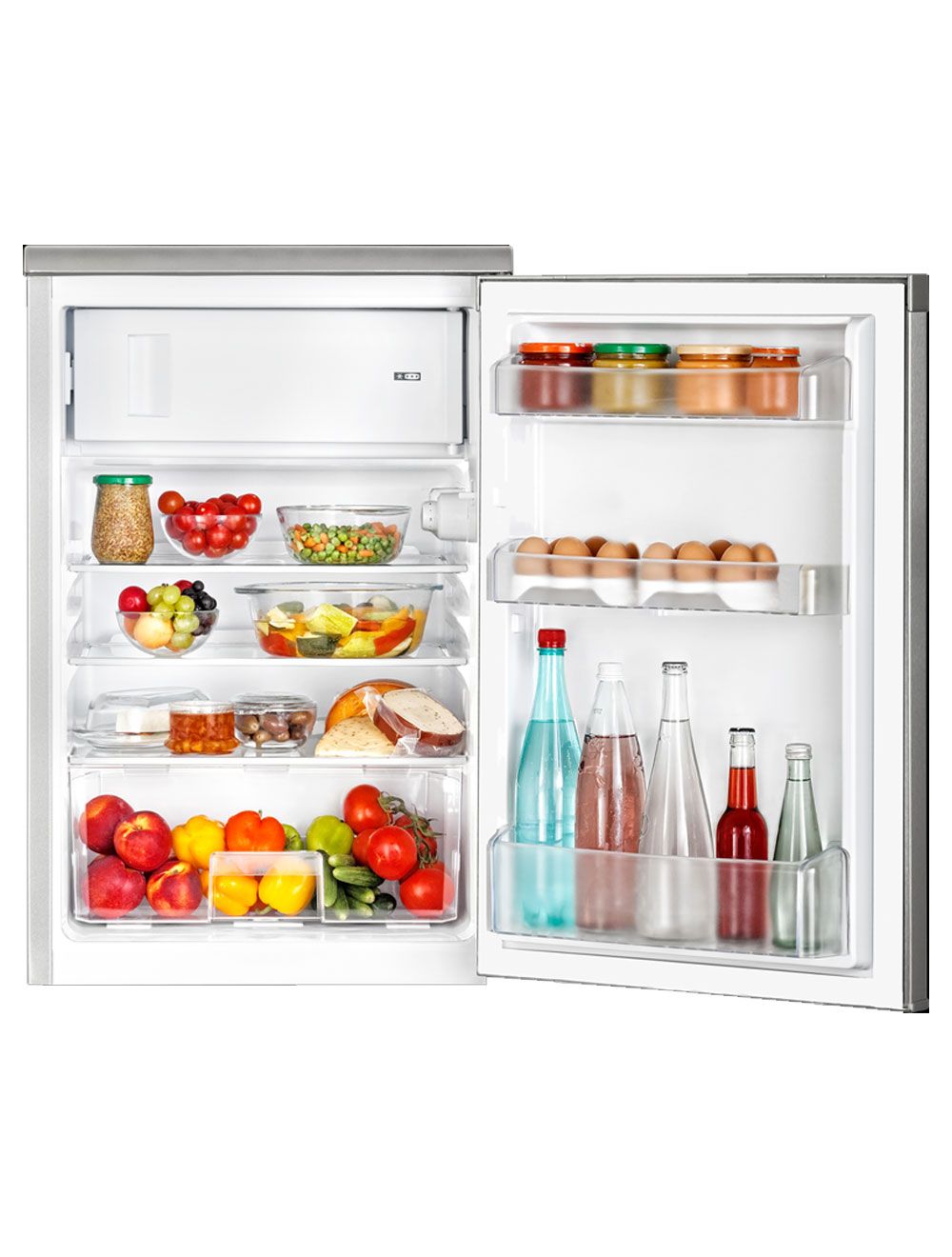 اشتري ثلاجة بيكو ميني بار 120 لتر TSE12340S فضي نوفروست بأرفف زجاجية متينة وضمان 5 سنوات من Cairo Drop مع توصيل متاح وسعة صافية 116 لتر.