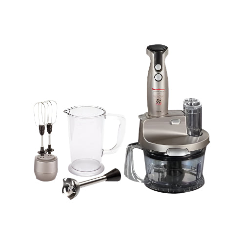 خلاط يدوى مولينكس 1000 واط مع كبة ومضرب بيض – قوة ومرونة في مطبخك | Moulinex Hand Blender 1000W with chopper & whisk, easy cooking.