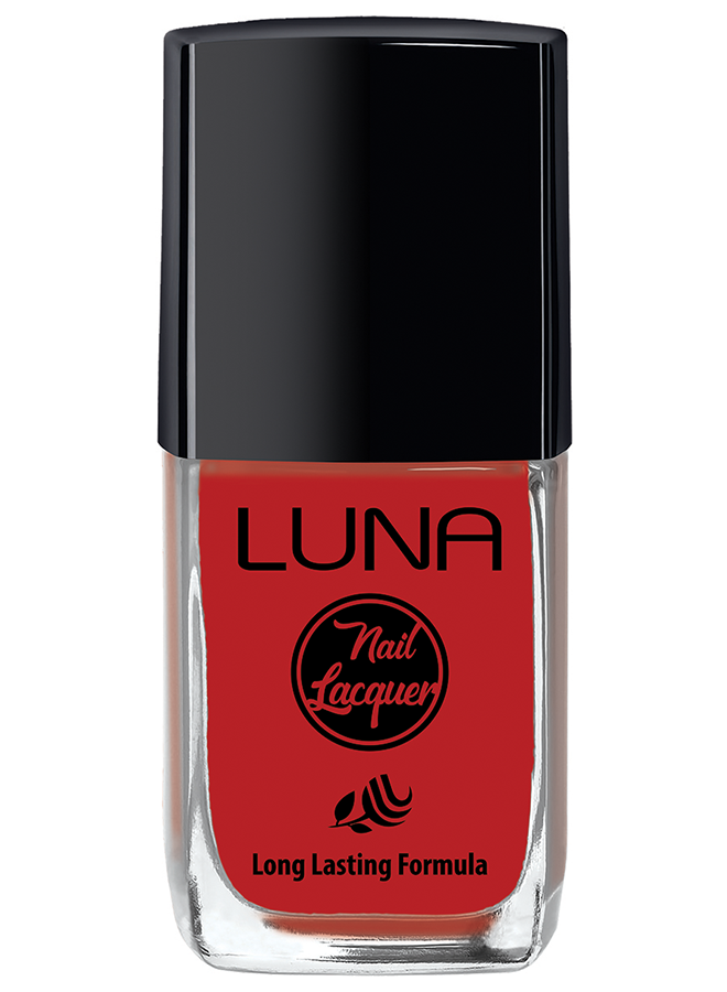 طلاء أظافر لونا 10 مل يمنحك لون غني يدوم طويلًا ولمعان مثالي، Luna Nail Polish 10ml offers long-lasting shine and safe nail care.
