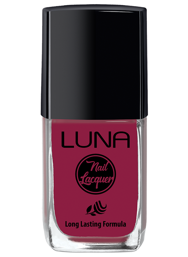 طلاء أظافر لونا 10 مل يمنحك لون غني يدوم طويلًا ولمعان مثالي، Luna Nail Polish 10ml offers long-lasting shine and safe nail care.