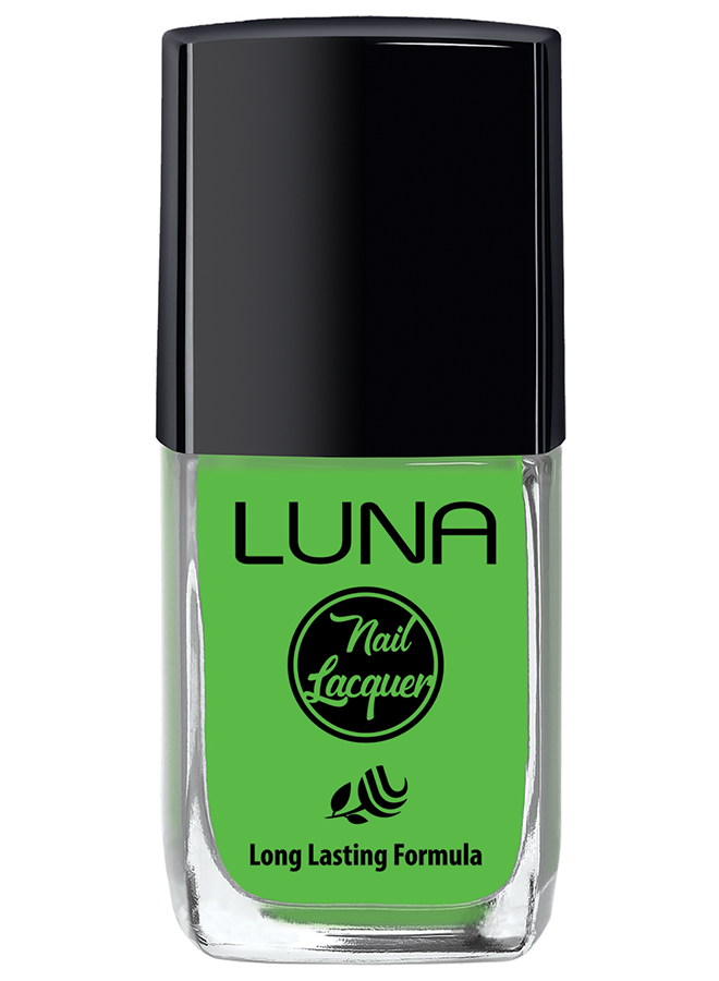 طلاء أظافر لونا 10 مل يمنحك لون غني يدوم طويلًا ولمعان مثالي، Luna Nail Polish 10ml offers long-lasting shine and safe nail care.