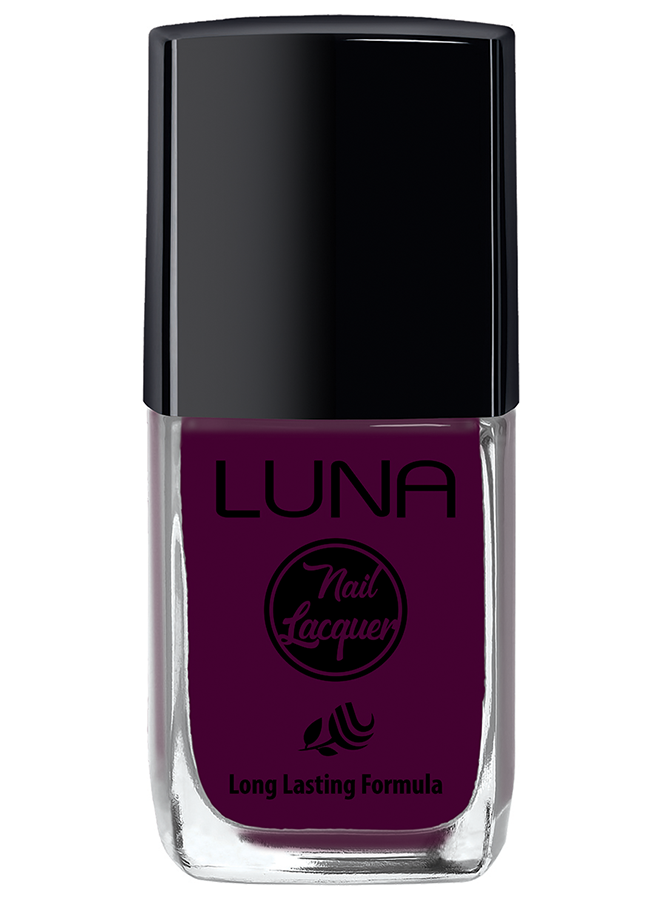 طلاء أظافر لونا 10 مل يمنحك لون غني يدوم طويلًا ولمعان مثالي، Luna Nail Polish 10ml offers long-lasting shine and safe nail care.