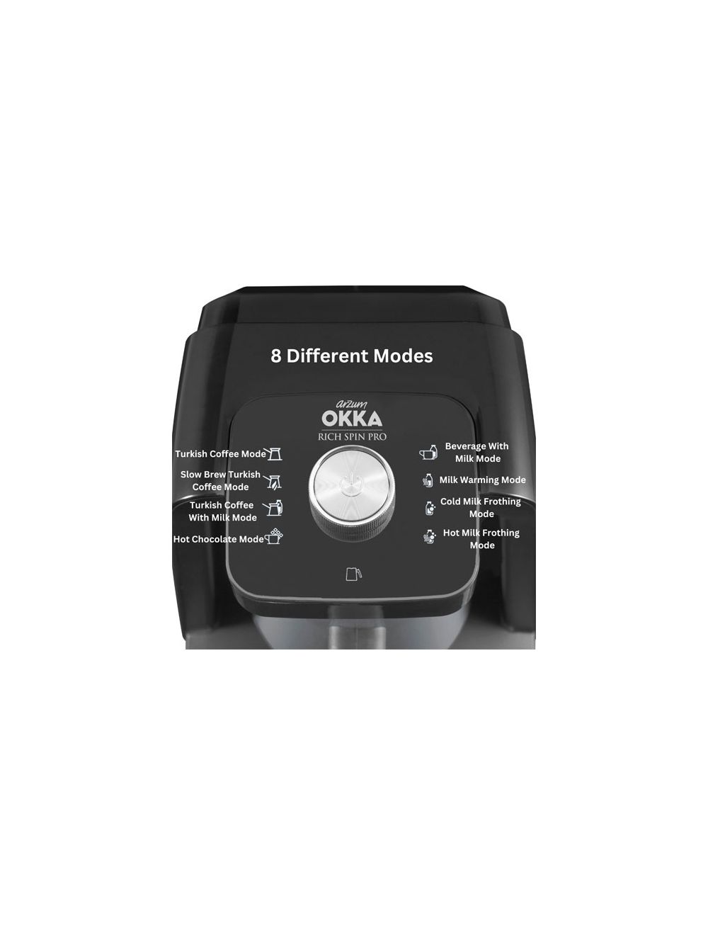 اوكا ماكينة قهوة تركي ريتش سبين برو سعة 1-5 أكواب 700 وات ضمان سنة، Oka Turkish coffee machine Rich Spin Pro model Ok0026.