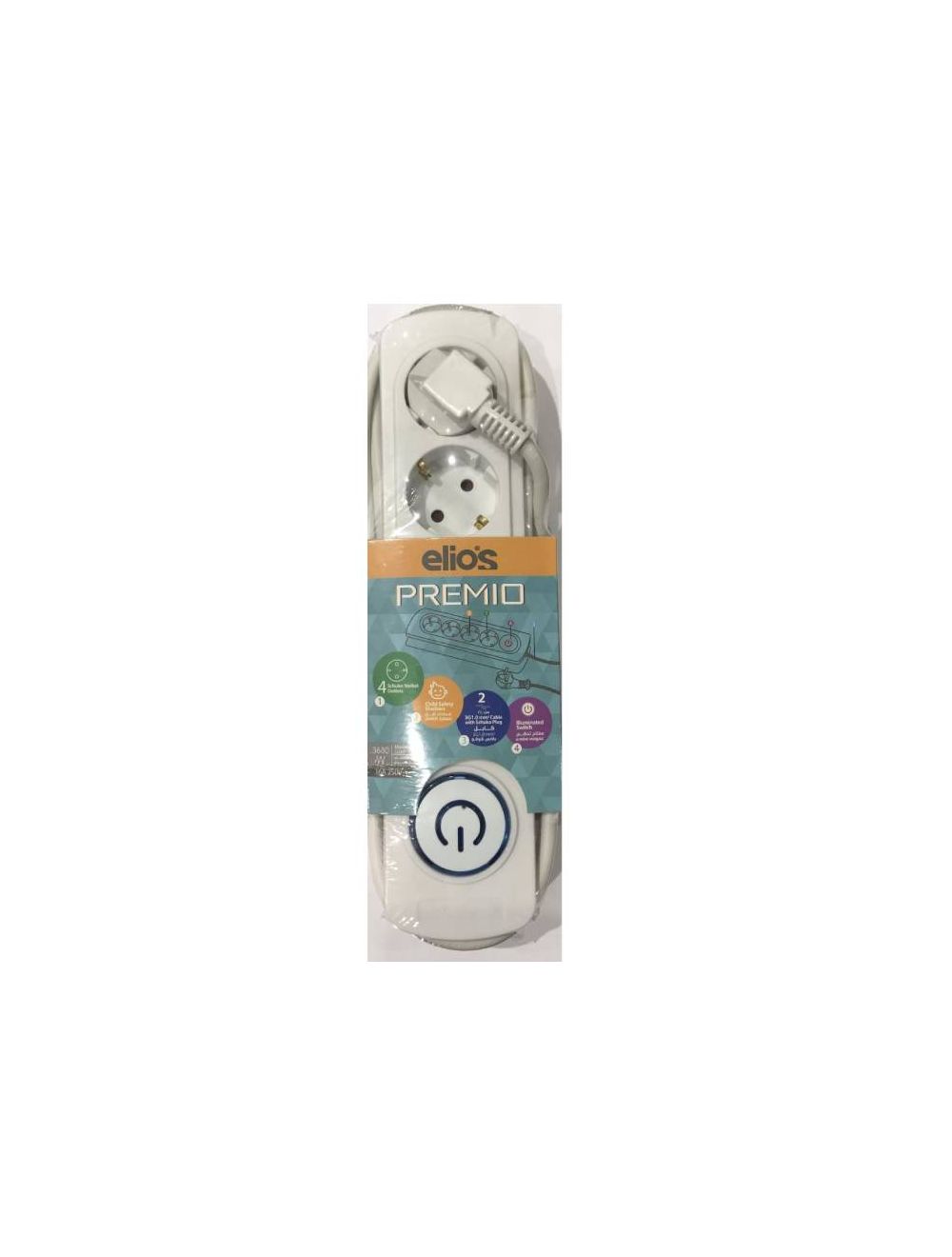 Elios PS914 Electric Power with 4 Socket Outlets Premio - 622300412623 ...