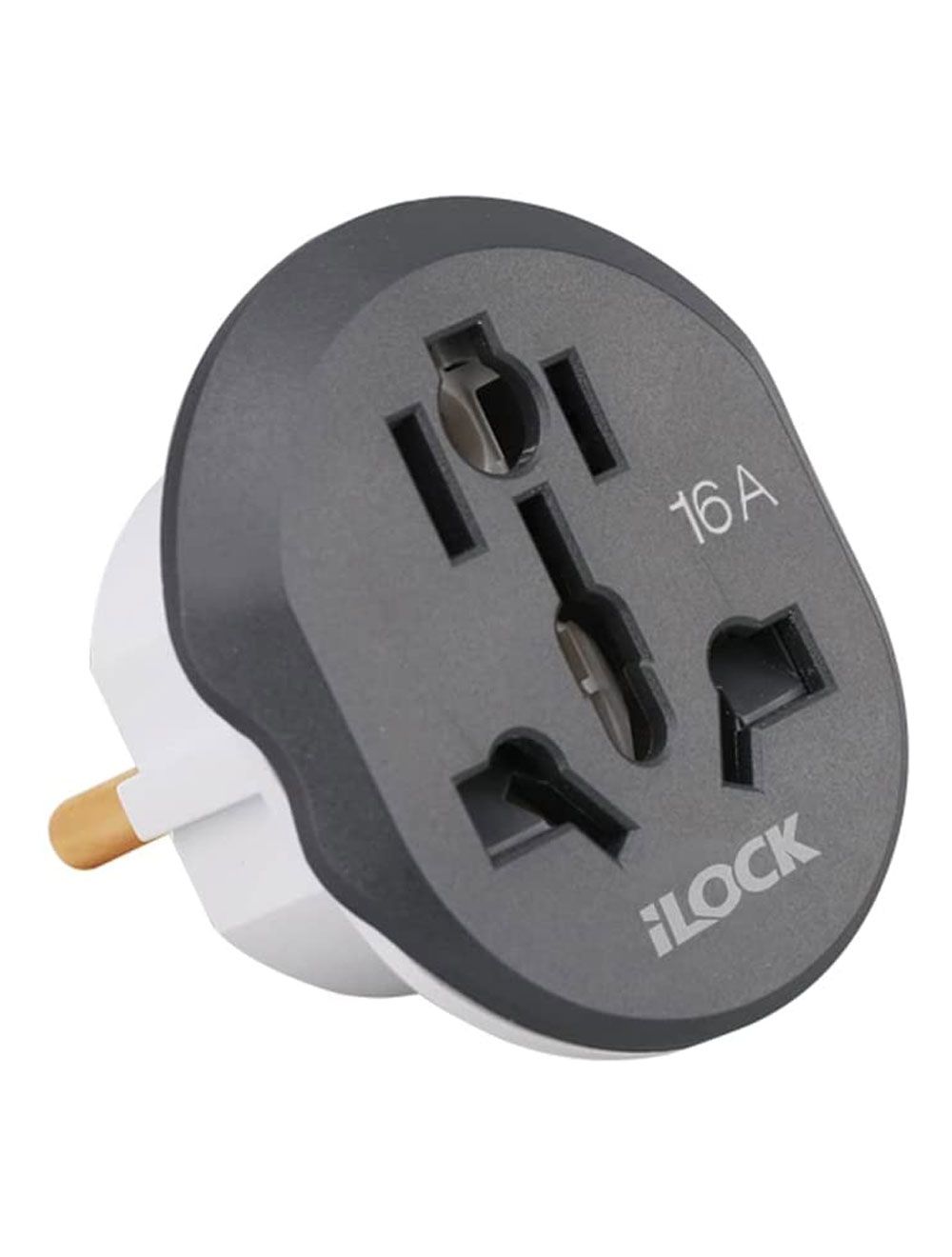 I Lock Travel Plug Adapter Converter 16A - Grey