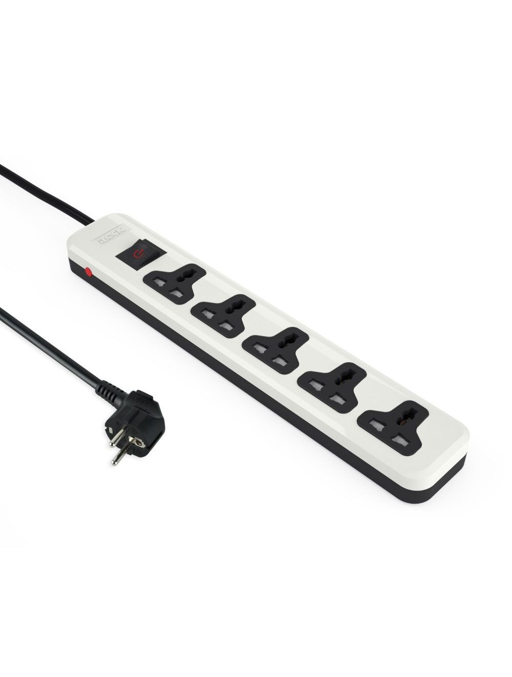 I Lock Power strip - 5 MK Outlets - 3M - White PS085