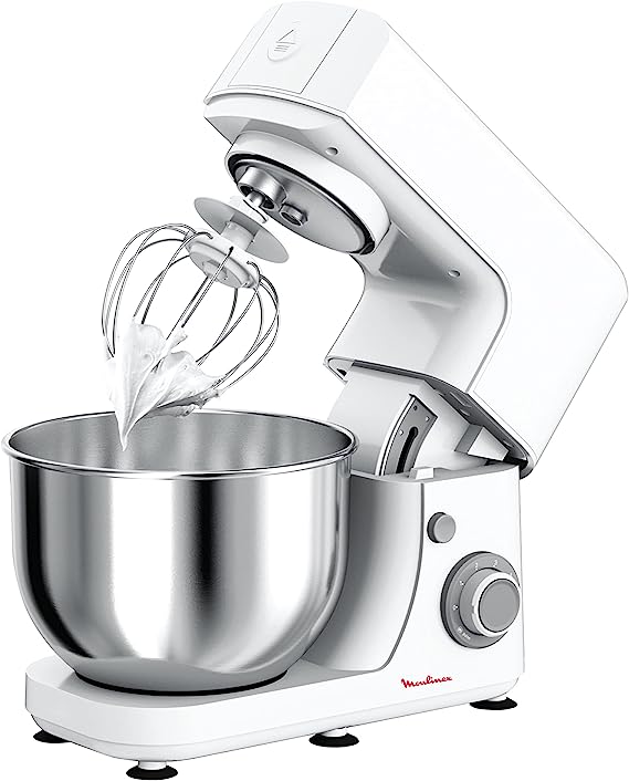 Moulinex Masterchef Essential Kitchen Machine, 4.8 Liters, 800 Watt, White, QA150110