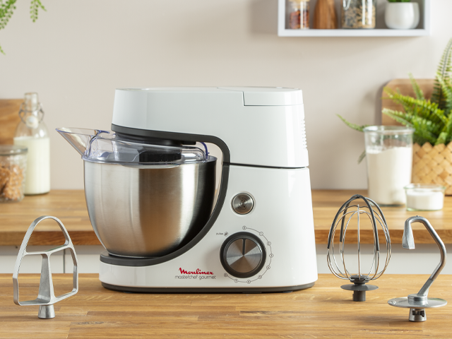 كيتشن ماشين مولينكس QA510110 بقدرة 1100 وات وسعة 4.6 لتر و8 سرعات، Moulinex Master Chef Gourmet kitchen machine 1100W.