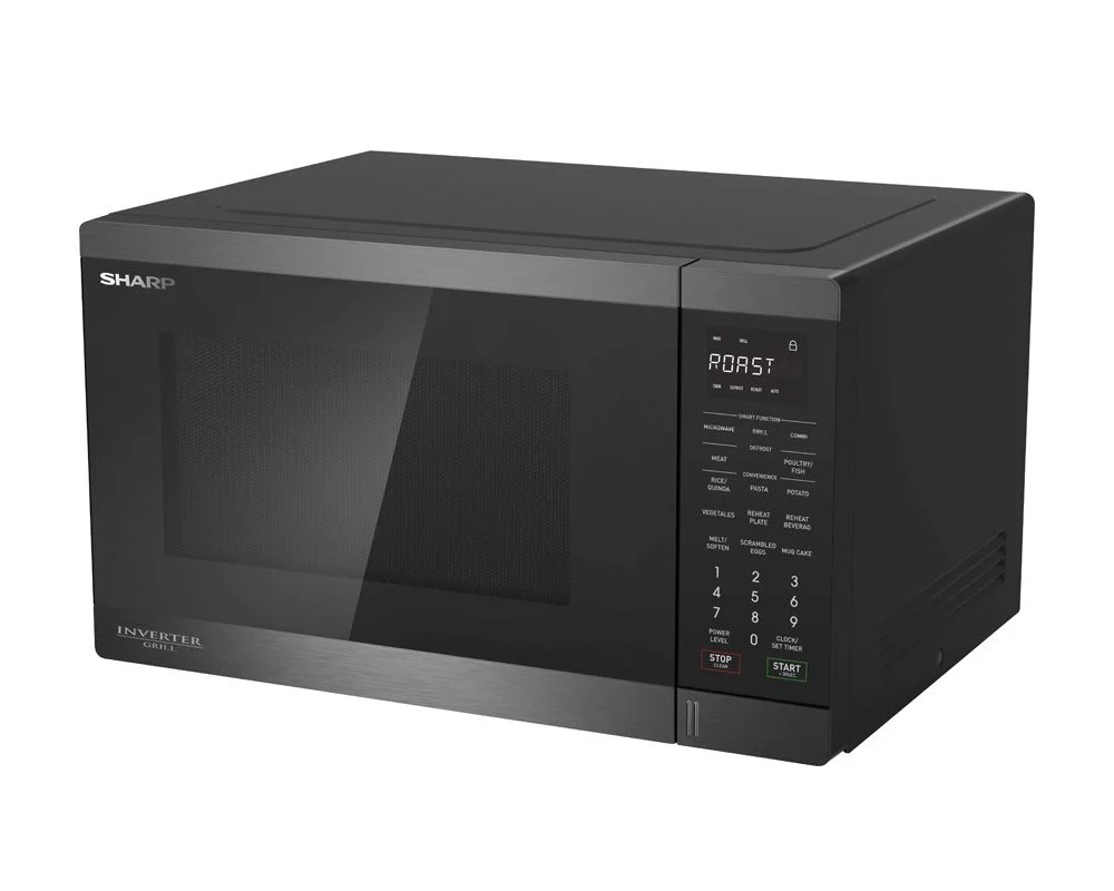 SHARP Microwave Inverter Grill 34 Liter, 1100 Watt, 11 Menus, Black R-34GRI-BS2