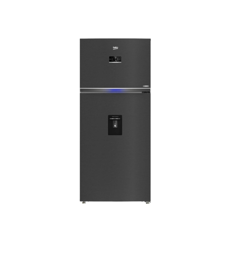 Beko Refrigerator, 650 Liters, No Frost, 2 Doors, Digital, with Faucet, Dark Inox, RDNE650E60ZXR