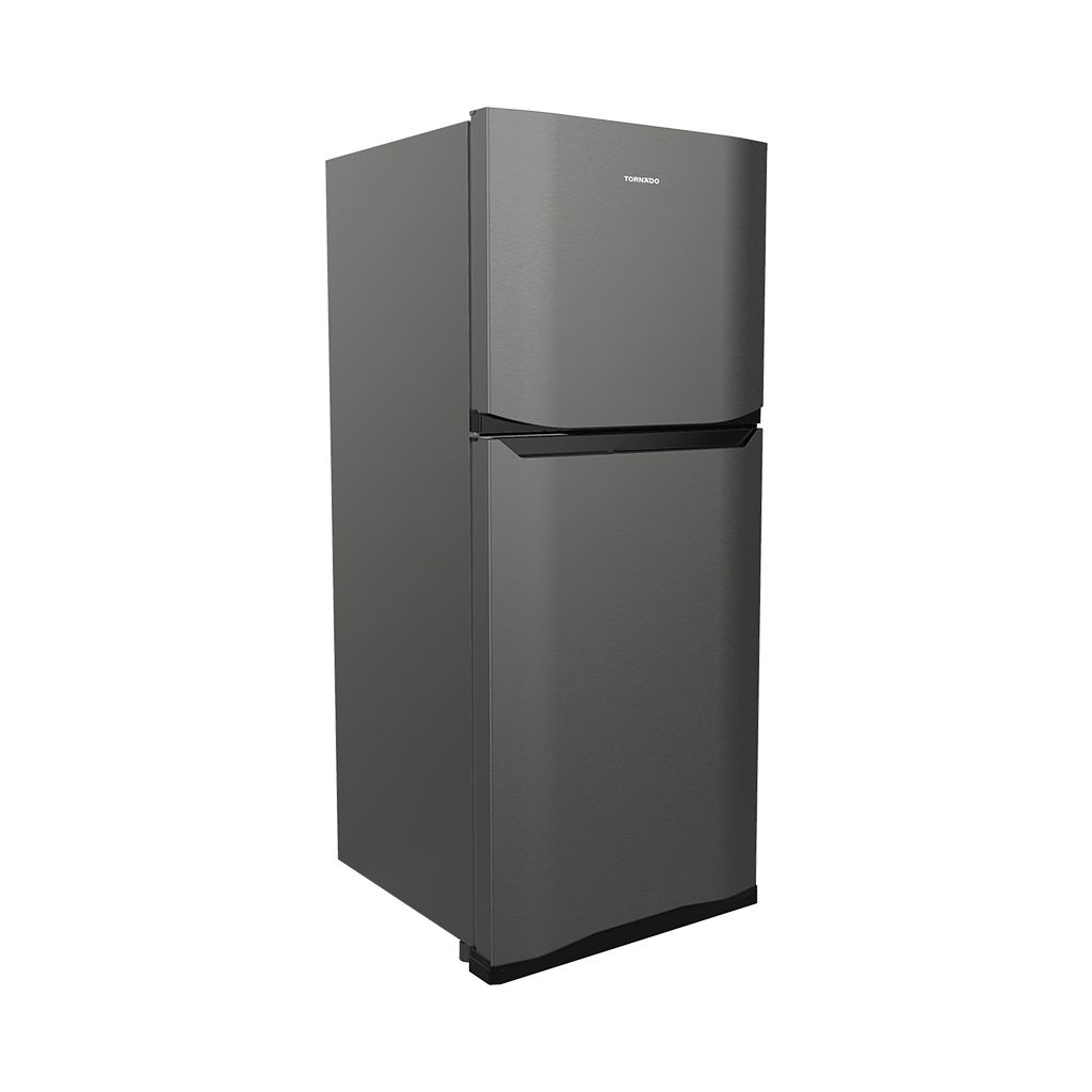تورنيدو ثلاجة 2 باب نوفروست 296 لتر بفلتر بلاتينيوم. Tornado 296L No Frost 2-door fridge with platinum odor filter & LED lighting.