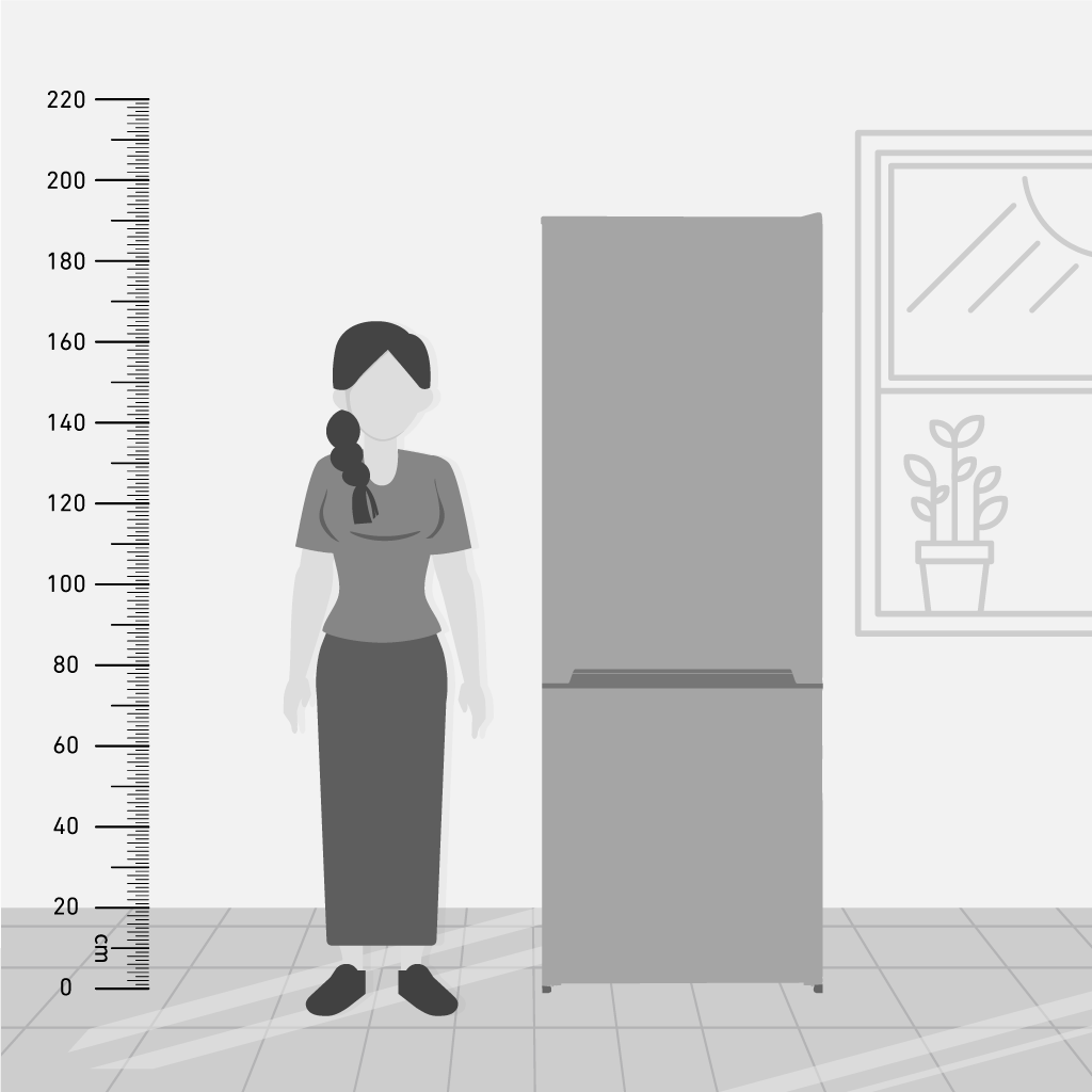 ثلاجة تورنيدو نوفروست 430 لتر بفريزر سفلي وشاشة ديجيتال. Tornado 430L No Frost bottom freezer refrigerator with digital control panel.