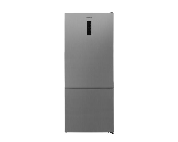 ثلاجة تورنيدو نوفروست 430 لتر بفريزر سفلي وشاشة ديجيتال. Tornado 430L No Frost bottom freezer refrigerator with digital control panel.