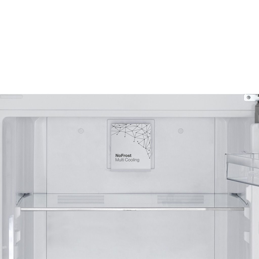 ثلاجة تورنيدو نوفروست 496 لتر بتقنيات تبريد متقدمة وشاشة ديجيتال. Tornado 496L NoFrost refrigerator with advanced cooling and digital control.