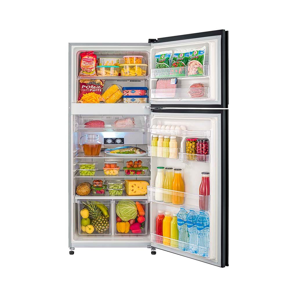 ثلاجة تورنيدو 450 لتر نوفروست بتقنية Hybrid Cooling. Tornado 450L No Frost refrigerator with hybrid cooling and powerful odor control.